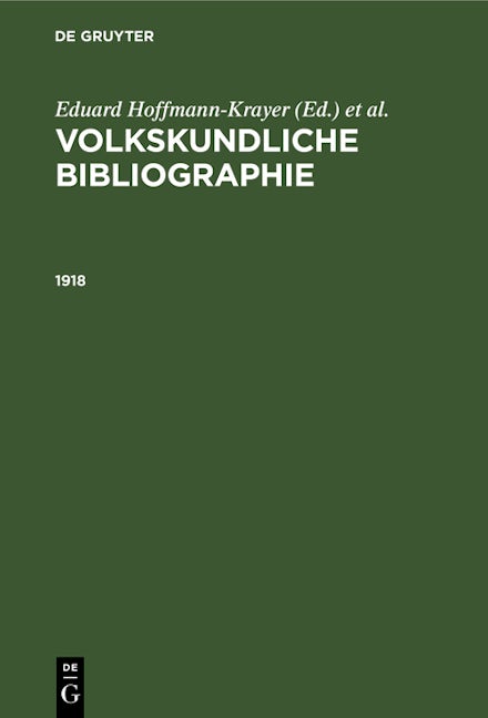 Book cover image for 1918 ISBN: 9783112684870